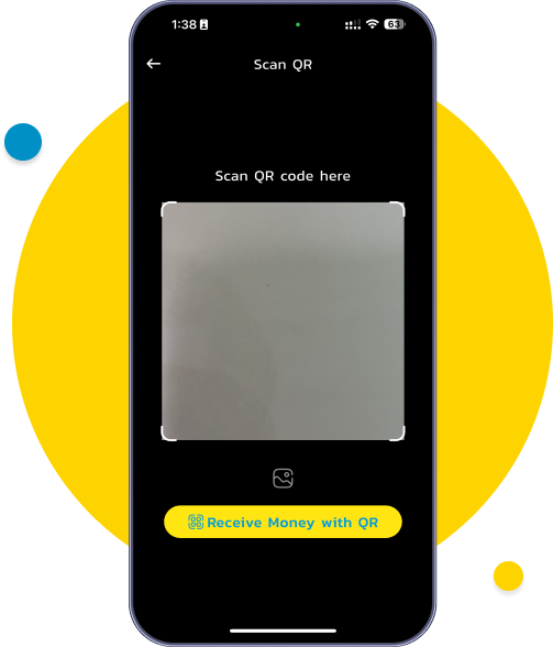 Select “Receive Money with QR” from the menu.
