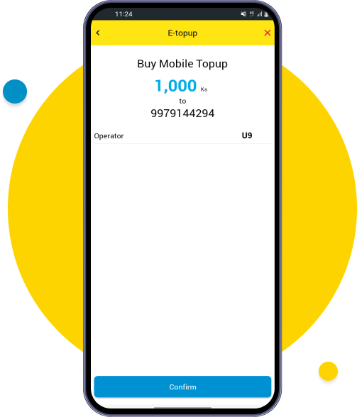 Review payment information, receive the cash from customer and confirm
