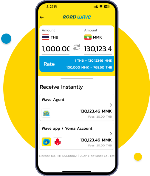Choose your transfer method — either Wave Agent or Wave App.