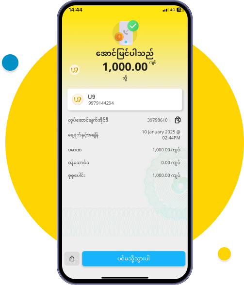 ဒေတာ ဝယ်ယူခြင်း ပြီးမြောက်ပါပြီ