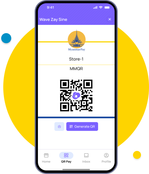QR Code ရယူရန် QR Pay မှ တစ်ဆင့်လည်း ငွေလက်ခံနိုင်ပါပြီ။ 